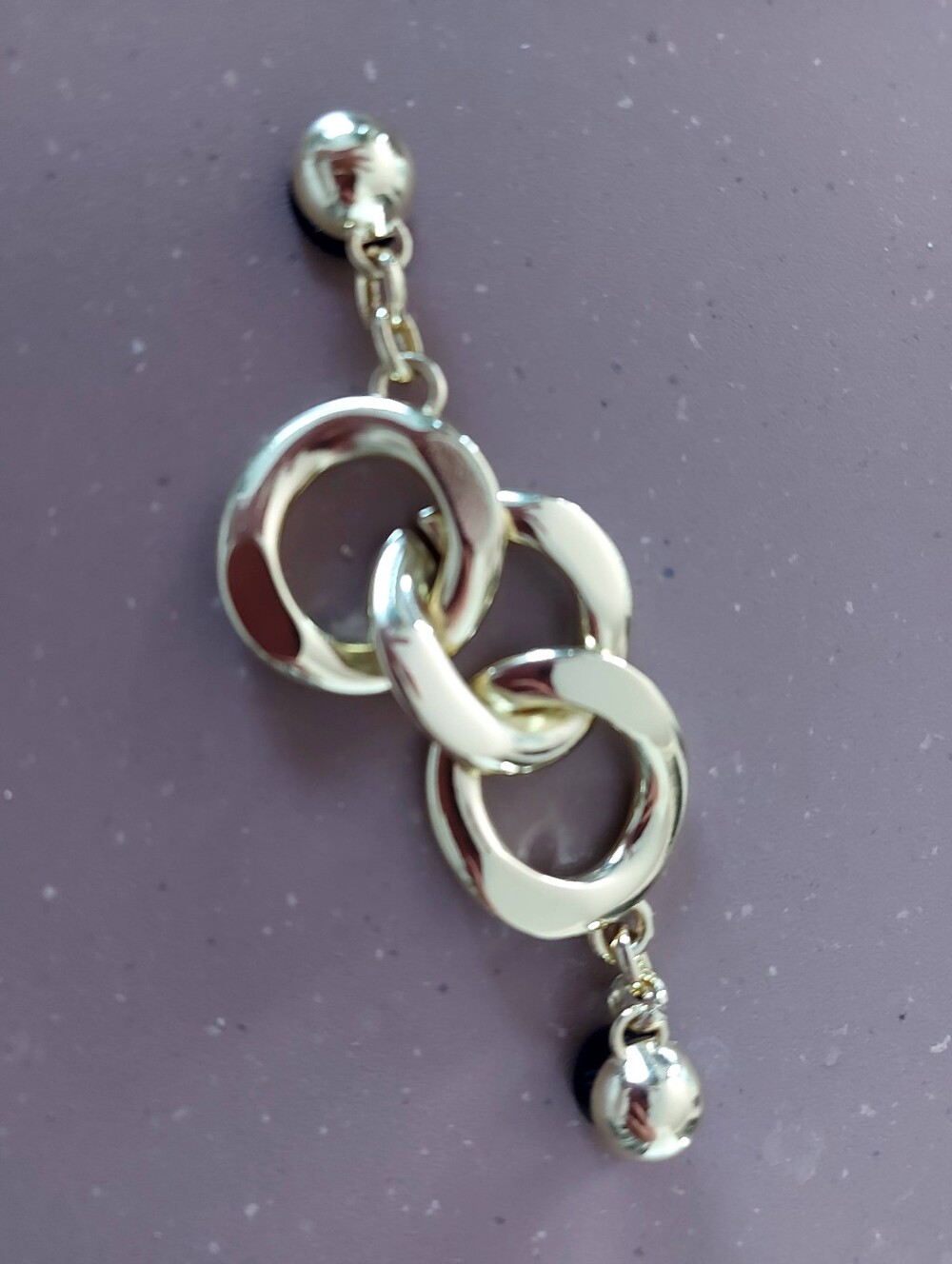 Gold Interlocking Ring Chain Accessory For Crocs - Picture 2 of 4